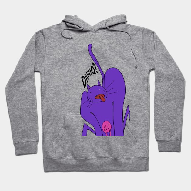 ULTRAVIOLET VERY CRAZY CAT Hoodie by ULTRAVIOLET CrazyCat